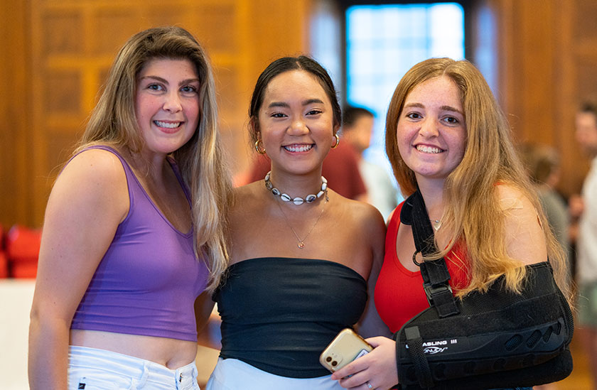 Photo of three women smiling. Links to Donor-Advised Funds