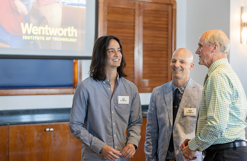 Photo of three people smiling. Links to Gifts of Appreciated Securities